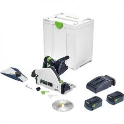 Festool 18V Cordless 6-1/4" TSC 55 KEBI-F-Plus Cordless Track Saw (5.2Ah) Kit w/ Kickback Stop 576718"